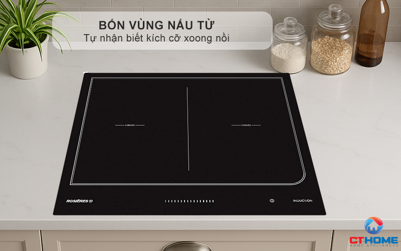 BẾP TỪ KHÔNG GIỚI HẠN ÂM TỦ ROSIERES  RES6D 7200W MÀU ĐEN 6