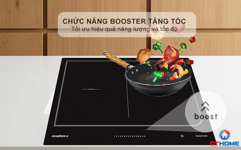 BẾP TỪ KHÔNG GIỚI HẠN ÂM TỦ ROSIERES  RES6D 7200W MÀU ĐEN 9