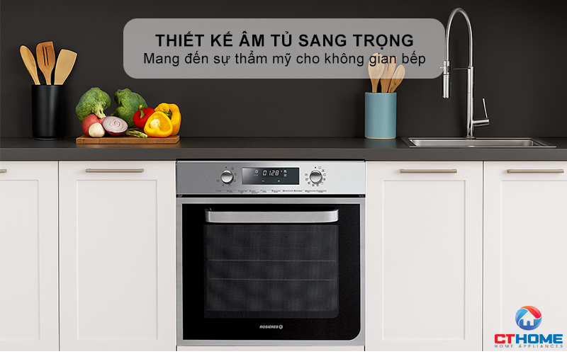 LÒ NƯỚNG ÂM TỦ  ROSIERES RF4620IN  58 LÍT MÀU ĐEN 1