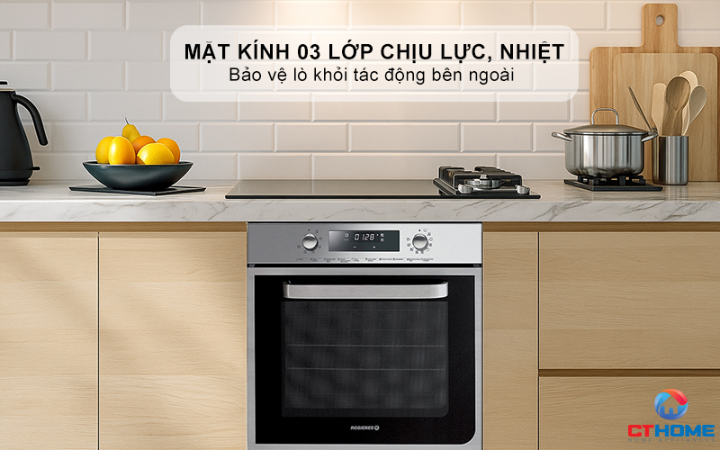LÒ NƯỚNG ÂM TỦ  ROSIERES RF4620IN  58 LÍT MÀU ĐEN 5