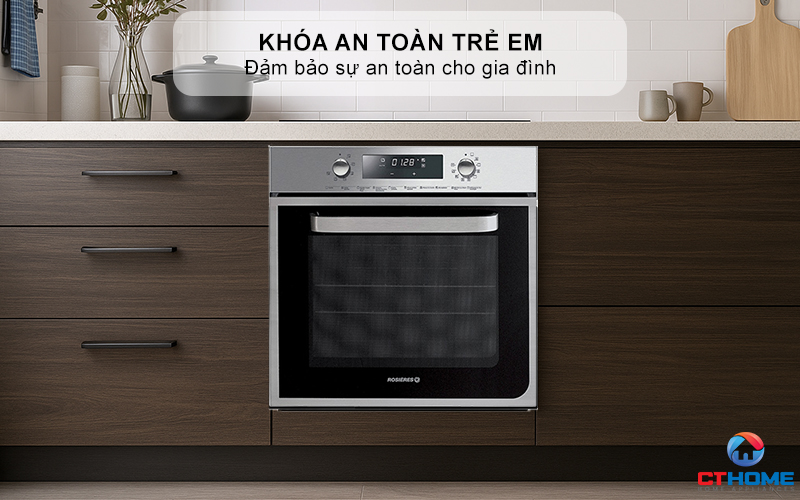 LÒ NƯỚNG ÂM TỦ  ROSIERES RF4620IN  58 LÍT MÀU ĐEN 10