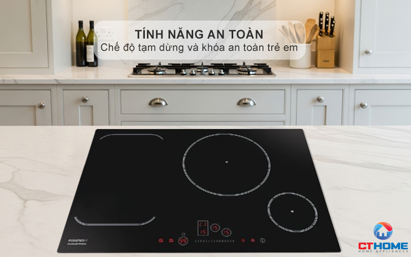 BẾP TỪ KHÔNG GIỚI HẠN 3 VÙNG NẤU ROSIERES RFI802 7200W MÀU ĐEN 11