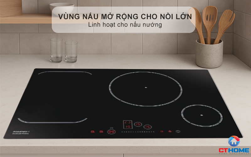 BẾP TỪ KHÔNG GIỚI HẠN 3 VÙNG NẤU ROSIERES RFI802 7200W MÀU ĐEN 12