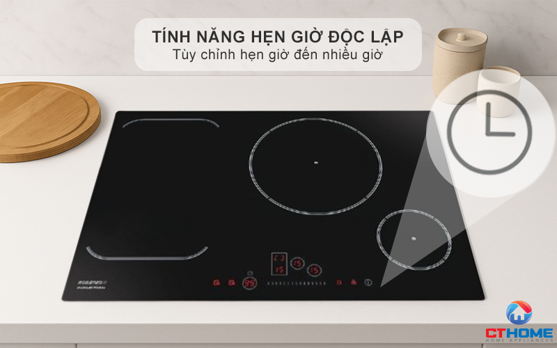 BẾP TỪ KHÔNG GIỚI HẠN 3 VÙNG NẤU ROSIERES RFI802 7200W MÀU ĐEN 9