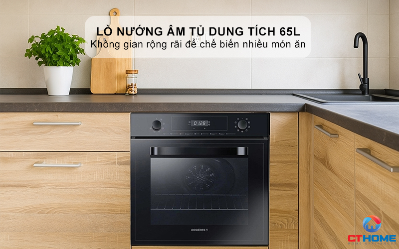 LÒ NƯỚNG ÂM TỦ ROSIERES  RFN3151PN/E 65 LÍT MÀU ĐEN RFN3151PNE 2