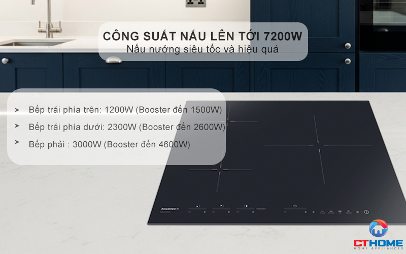 BẾP TỪ 3 VÙNG NẤU ROSIERES RID346BV 7200W MÀU ĐEN 3