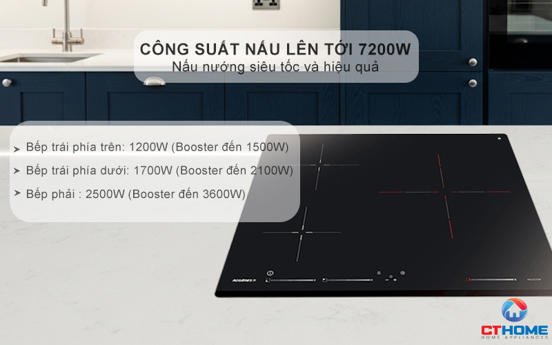 BẾP TỪ 3 VÙNG NẤU ROSIERES RISD3BC 7200W MÀU ĐEN 3