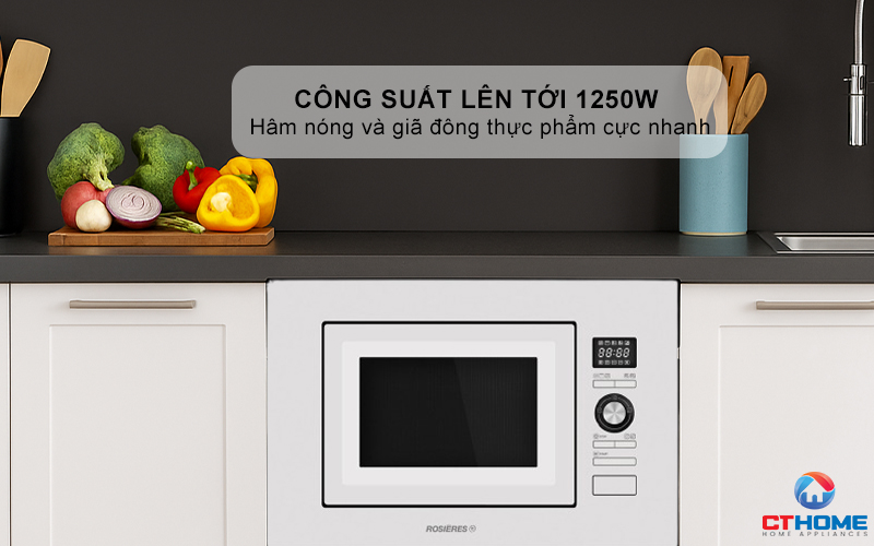 LÒ VI SÓNG ÂM TỦ ROSIERES RMG20/1RB 20 LÍT MÀU TRẮNG RMG201RB 3