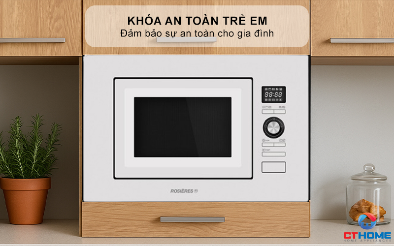 LÒ VI SÓNG ÂM TỦ ROSIERES RMG20/1RB 20 LÍT MÀU TRẮNG RMG201RB 8