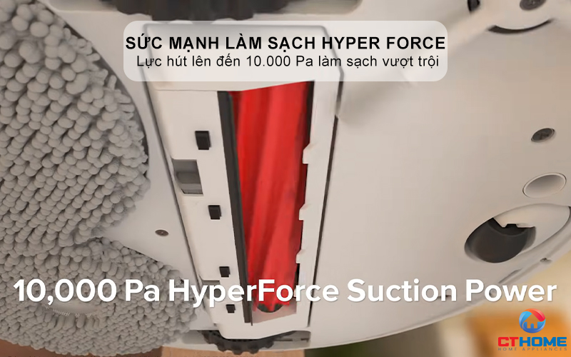 Sức mạnh làm sạch Hyper Force với lực hút 10.000 Pa