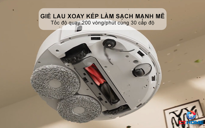 Giẻ lau xoay kép làm sạch mạnh mẽ