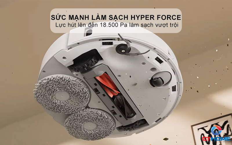 Sức mạnh làm sạch Hyper Force với lực hút 18.500 Pa