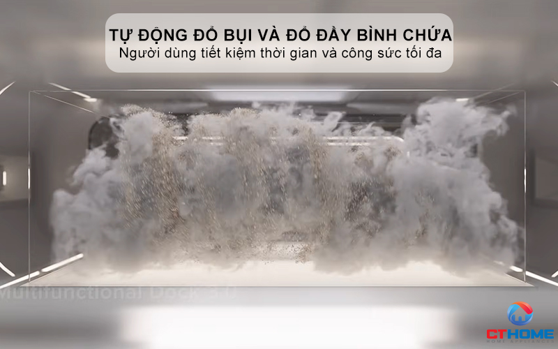 Tự động đổ bụi và đổ đầy bình chứa