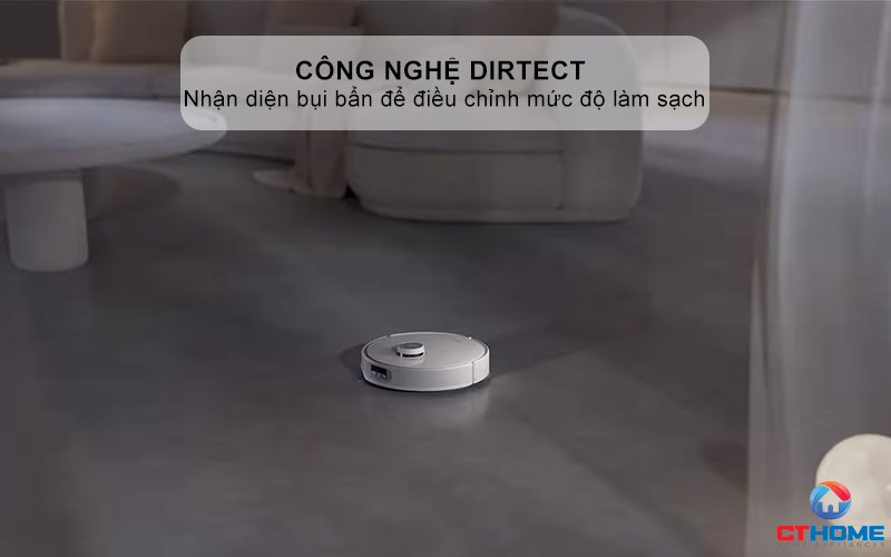 Công nghệ DirTect nhận diện bụi bẩn để điều chỉnh mức độ làm sạch