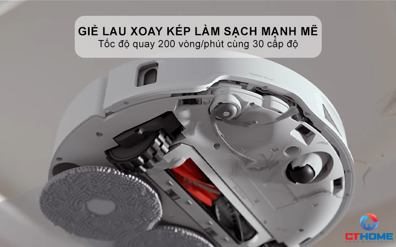 Giẻ lau xoay kép làm sạch mạnh mẽ