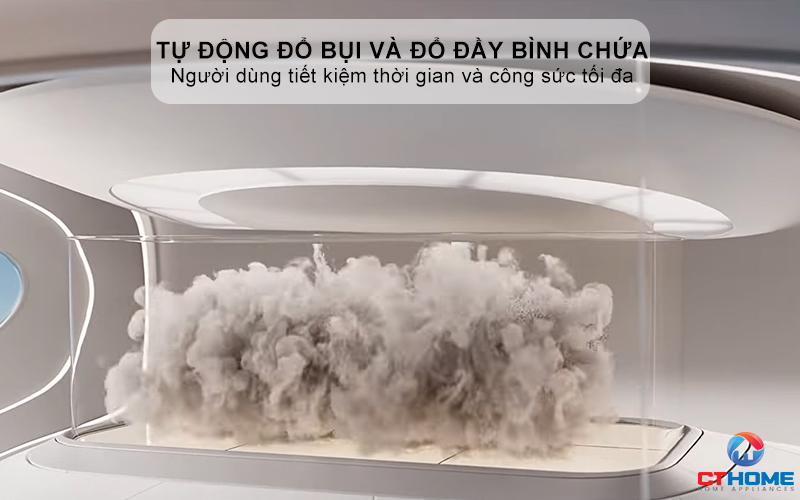 Tự động đổ bụi và đổ đầy bình chứa