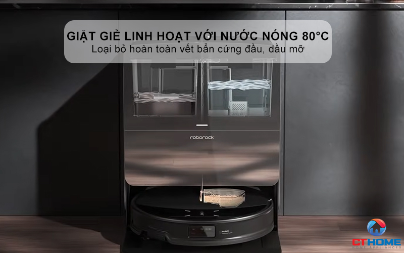 Giặt giẻ linh hoạt với nước nóng 80°C