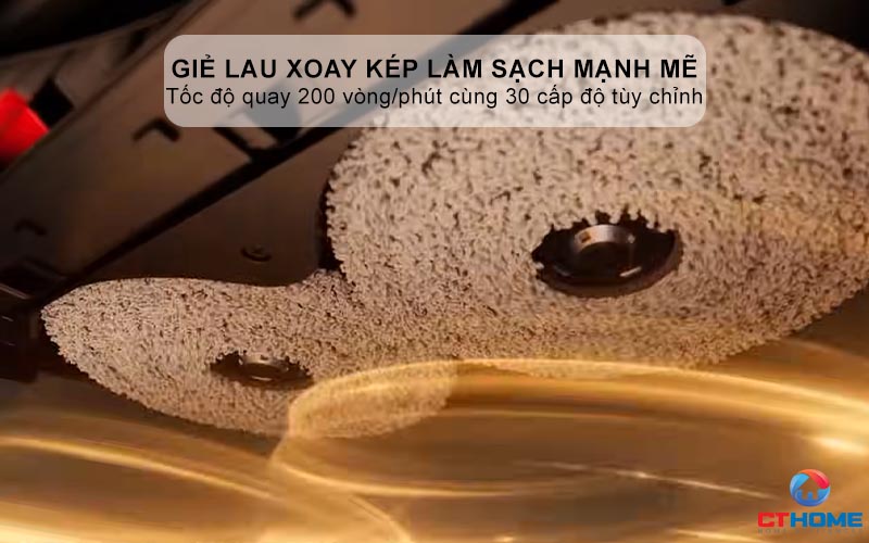 Giẻ lau xoay kép làm sạch mạnh mẽ