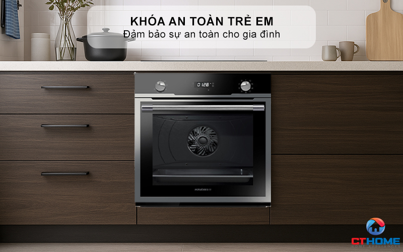 LÒ NƯỚNG ÂM TỦ  ROSIERES  RF697ZIN/E  70 LÍT MÀU ĐEN RF697ZINE 9