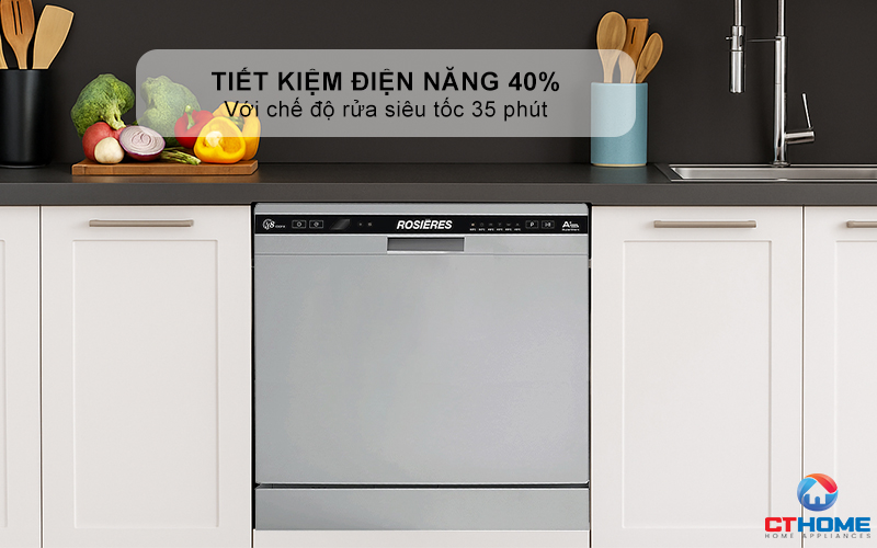 MÁY RỬA BÁT  MINI 8 BỘ  ROSIERES RDCP 8S-04 RDCP8S04 10