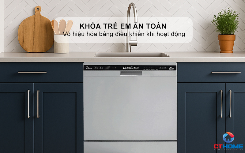 MÁY RỬA BÁT  MINI 8 BỘ  ROSIERES RDCP 8S-04 RDCP8S04 13