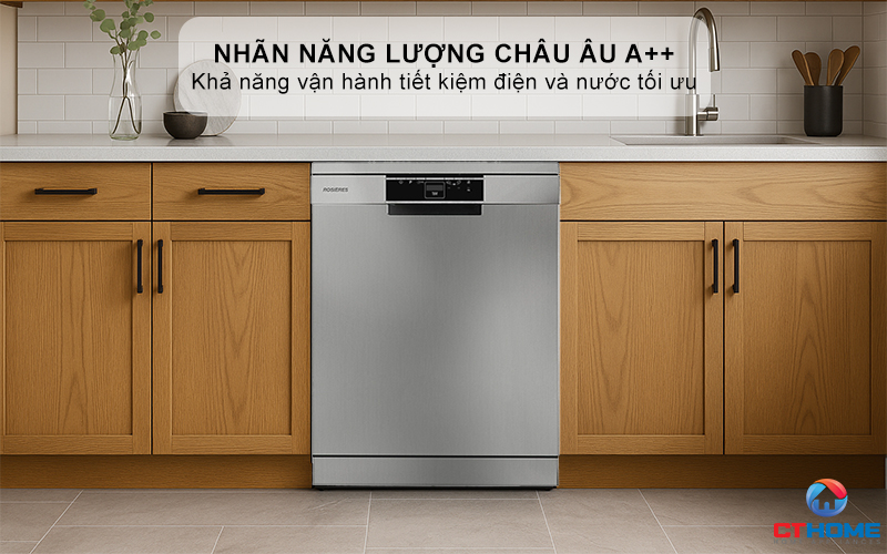 MÁY RỬA BÁT ĐỘC LẬP 13 BỘ  ROSIERES RF 3E7DX-04 RF3E7DX04 13