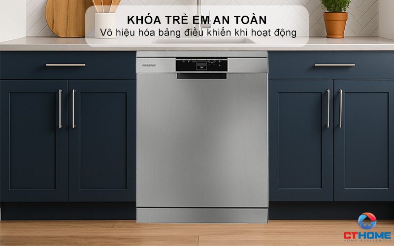 MÁY RỬA BÁT ĐỘC LẬP 13 BỘ  ROSIERES RF 3E7DX-04 RF3E7DX04 16