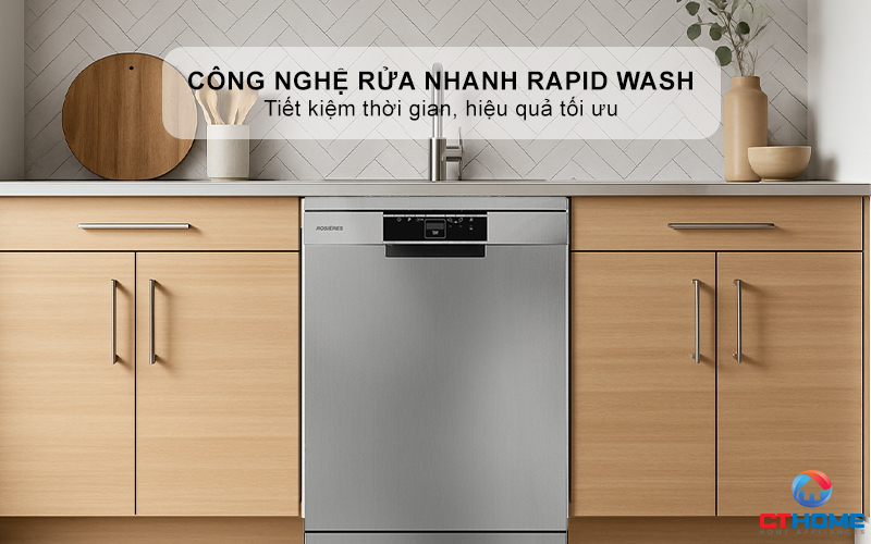 MÁY RỬA BÁT ĐỘC LẬP 13 BỘ  ROSIERES RF 3E7DX-04 RF3E7DX04 7