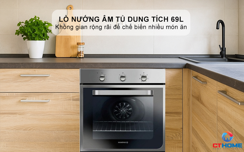 LÒ NƯỚNG ÂM TỦ ROSIERES RFI4064MIN  69 LÍT MÀU INOX 2