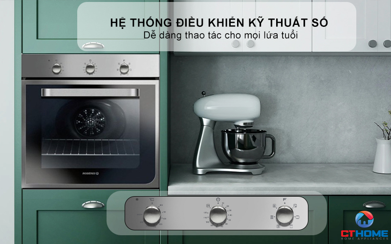 LÒ NƯỚNG ÂM TỦ ROSIERES RFI4064MIN  69 LÍT MÀU INOX 6