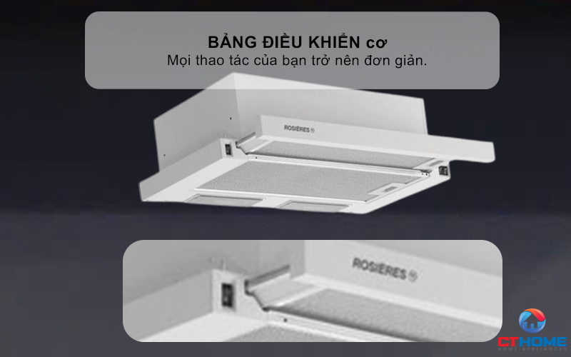 MÁY HÚT MÙI ÂM TỦ ROSIERES RHT6300LIN-60CM NGANG 60CM 5