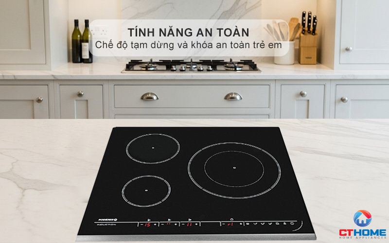 BẾP TỪ 3 VÙNG NẤU ROSIERES RPI342 7200W MÀU ĐEN 9