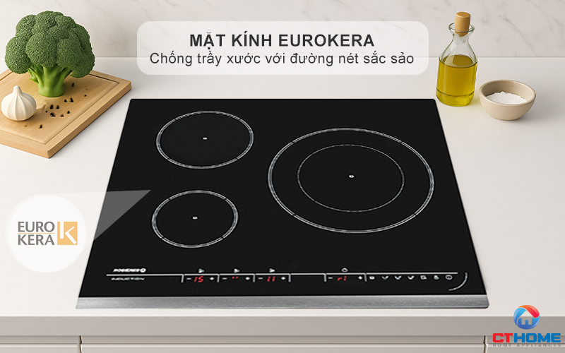 BẾP TỪ 3 VÙNG NẤU ROSIERES RPI342 7200W MÀU ĐEN 2