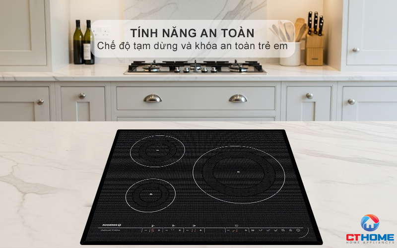 BẾP TỪ 3 VÙNG NẤU ROSIERES RPI342MM 7200W MÀU ĐEN 9