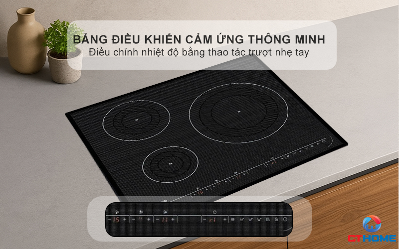 BẾP TỪ 3 VÙNG NẤU ROSIERES RPI342MM 7200W MÀU ĐEN 4