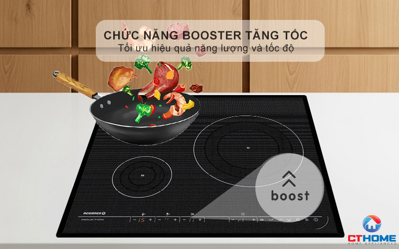 BẾP TỪ 3 VÙNG NẤU ROSIERES RPI342MM 7200W MÀU ĐEN 7