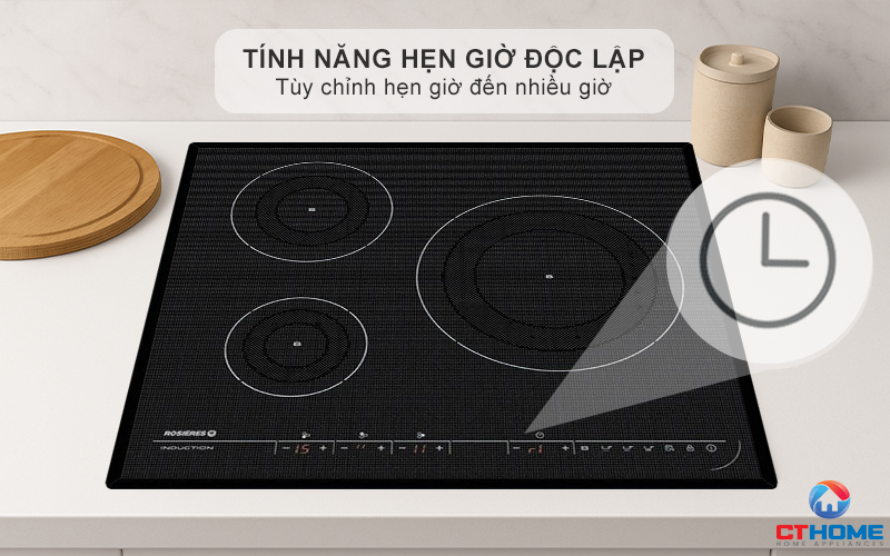 BẾP TỪ 3 VÙNG NẤU ROSIERES RPI342MM 7200W MÀU ĐEN 8