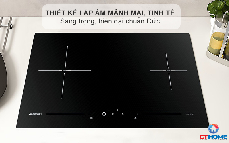 BẾP TỪ 2 VÙNG NẤU ÂM BÀN ROSIERES RPI7220/1 3600W MÀU ĐEN RPI72201 1