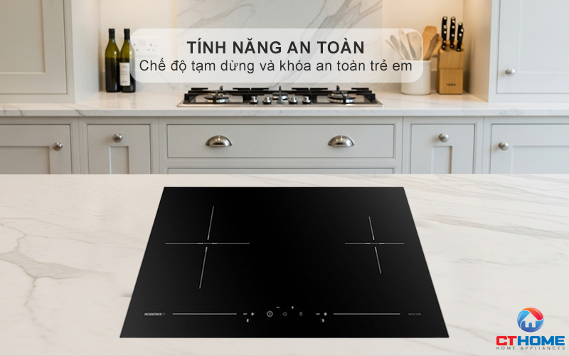 BẾP TỪ 2 VÙNG NẤU ÂM BÀN ROSIERES RPI7220/1 3600W MÀU ĐEN RPI72201 9