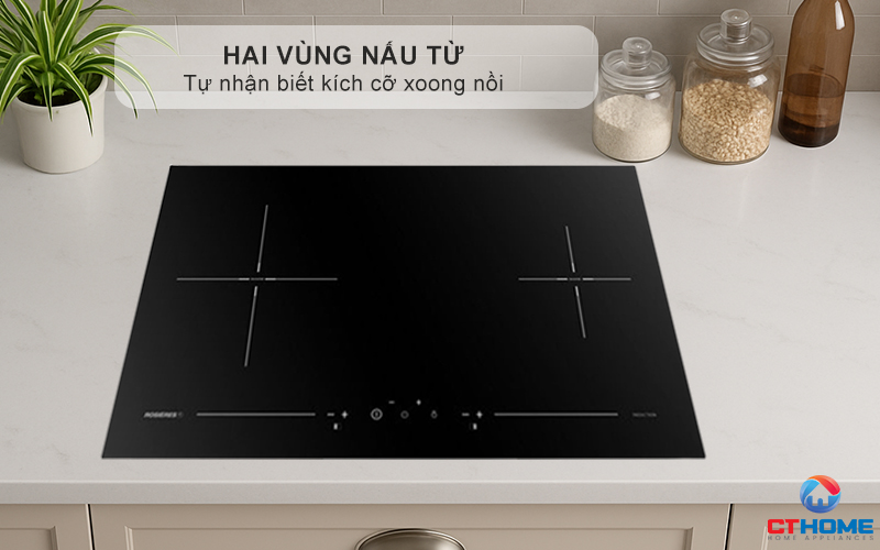 BẾP TỪ 2 VÙNG NẤU ÂM BÀN ROSIERES RPI7220/1 3600W MÀU ĐEN RPI72201 5