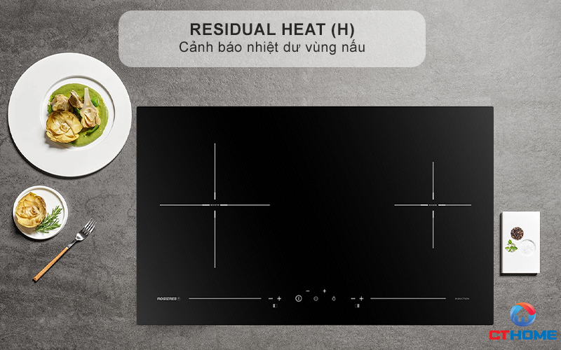 BẾP TỪ 2 VÙNG NẤU ÂM BÀN ROSIERES RPI7220/1 3600W MÀU ĐEN RPI72201 6