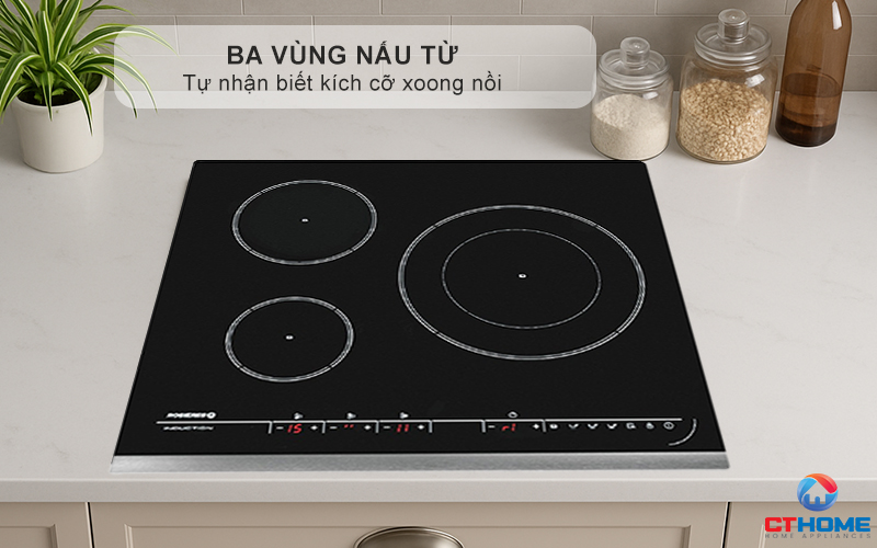 BẾP TỪ 3 VÙNG NẤU ROSIERES RPIF342 7200W MÀU ĐEN 5