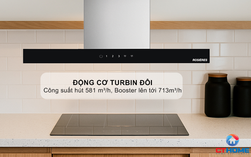 MÁY HÚT MÙI ỐNG KHÓI ROSIERES RTS7CGXE 70CM  2