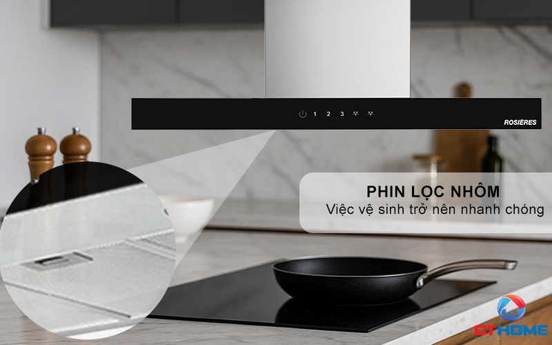 MÁY HÚT MÙI ỐNG KHÓI ROSIERES RTS7CGXE 70CM  7