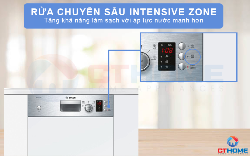 Rửa chuyên sâu Intensive Zone mang lại hiệu quả làm sạch tối đa cho giàn rửa dưới