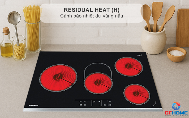 BẾP HỒNG NGOẠI 4 VÙNG NẤU ROSIERES RVEF74IN 8600W MÀU ĐEN 8