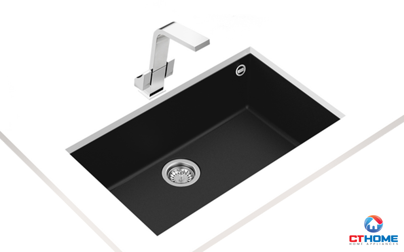 CHẬU ĐÁ LẮP NỔI 1 HỐ RỬA SQUARE 72.40 TG SQUARE7240TG 1