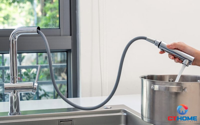 VÒI RỬA BÁT DÂY RÚT KONOX STREAM CHROME 3