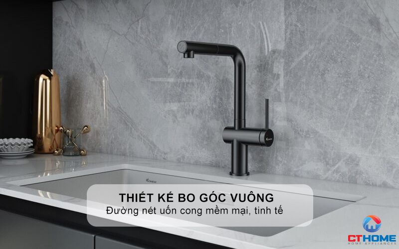 VÒI RỬA BÁT DÂY RÚT KONOX STREAM SMART GUN METAL  STREAMSMARTGUNMETAL 1