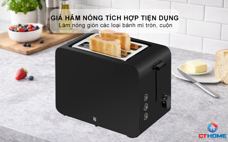 Giá hâm nóng tích hợp tiện dụng cho bữa sáng đa dạng
